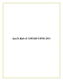 Quyết định số 1305/QĐ-UBND 2013