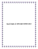 Quyết định số 1091/QĐ-UBND 2013