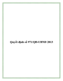 Quyết định số 971/QĐ-UBND 2013