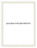 Quyết định số 1037/QĐ-UBND 2013