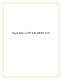 Quyết định số 997/QĐ-UBND 2013