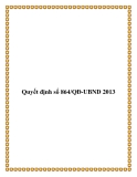 Quyết định số 864/QĐ-UBND 2013