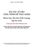 Bài tập, số liệu công trình để thực hành