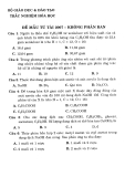 Đề thi mẫu Tú tài môn Hóa năm 2007 - Không phân ban