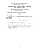 Đề thi tốt nghiệp và đáp án CĐ nghề khoá 2 môn Điện công nghiệp (2008-2011) - Mã: ĐCN - LT 01 - Phần lý thuyết