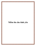 Niềm tin cho tình yêu