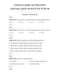 Câu hỏi trắc nghiệm môn Hóa học lớp 10 ban KHTN - Nguyễn Văn Hòa (Chương 3, 4)