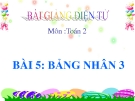 Bài giảng Bảng nhân 3 - Toán 2 - GV.Lê Văn Hải