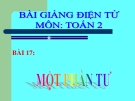 Bài giảng Một phần tư - Toán 2 - GV.Lê Văn Hải