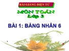 Bài giảng Bảng nhân 6 - Toán 3 - GV.Ng.P.Hùng