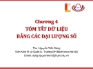 Bài giảng Thống kê ứng dụng (TS Nguyễn Tiến Dũng) - Chương 4 Tóm tắt dữ liệu bằng số