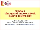 Bài giảng Quản trị thương hiệu  (Nguyễn Tiến Dũng) - Chương 1 Tổng quan về thương hiệu và quản trị thương hiệu