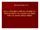 Bài giảng Thực hành Tìm hiểu cơ hội của toàn cầu hóa - Địa 11 - GV.N T Minh