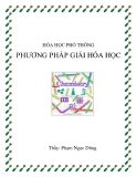 Phương pháp giải Hóa phổ thông - Phương pháp 17: Kỹ thuật phân tích, so sánh, khái quát hóa - GV: P.N.Dũng