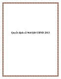 Quyết định số 964/QĐ-UBND 2013