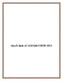 Quyết định số 1435/QĐ-UBND 2013