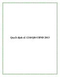 Quyết định số 1210/QĐ-UBND 2013