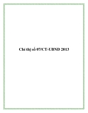 Chỉ thị số 07/CT-UBND 2013