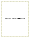 Quyết định 1210/QĐ-UBND 2013