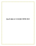 Quyết định số 1124/QĐ-UBND 2013