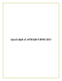 Quyết định số 1078/QĐ-UBND 2013