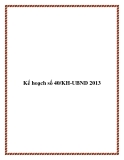 Kế hoạch số 40/KH-UBND 2013