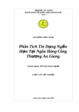 Luận văn: Phân tích tín dụng ngắn hạn tại Ngân hàng Công thương An Giang