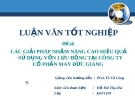 Luận văn: Các giải pháp nhằm nâng cao hiệu quả sử dụng vốn lưu động tại công ty cổ phần may Đức Giang