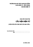 Câu hỏi và bài tập Cấu kiện điện tử - ĐH BK Đà Nẵng