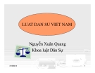 Bài giảng Luật dân sự Việt Nam (Nguyễn Xuân Quang)