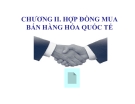 Bài giảng Hợp đồng mua bán hàng hóa trong quốc tế