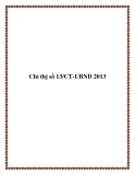 Chỉ thị số 13/CT-UBND 2013