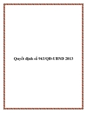 Quyết định số 943/QĐ-UBND 2013