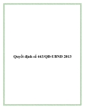 Quyết định số 443/QĐ-UBND 2013