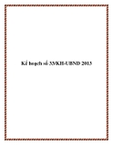 Kế hoạch số 33/KH-UBND 2013