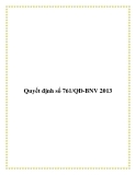 Quyết định số 761/QĐ-BNV 2013