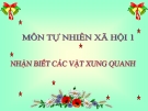 Bài 3: Nhận biết các vật xung quanh - Bài giảng điện tử Tự nhiên xã hội 1 - L.K.Chi