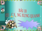 Bài giảng TNXH 1 bài 18: Cuộc sống xung quanh