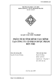 Luận văn: Phân tích tình hình tài chính tại công ty cổ phần dược phẩm Bến Tre