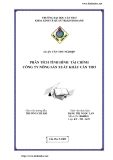 Luận văn: Phân tích tình hình tài chính công ty nông sản xuất khẩu Cần Thơ