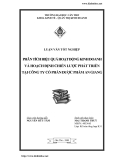 Luận văn: Phân tích hiệu quả hoạt động kinh doanh và hoạch định chiến lược phát triển tại công ty cổ phần dược phẩm An Giang