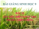 Bài giảng Sinh học 9 bài 33: Gây đột biến nhân tạo trong chọn giống