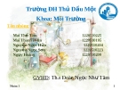 Bài thuyết trình Chất độc trong môi trường