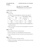 Đề KT HK 2 Địa lý 12 - Sở GD&ĐT Bến Tre (2012-2013)