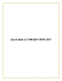 Quyết định số 1508/QĐ-UBND 2013