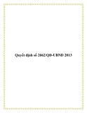 Quyết định số 2062/QĐ-UBND 2013