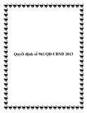 Quyết định số 961/QĐ-UBND 2013