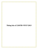 Thông báo số 218/TB-VPCP 2013