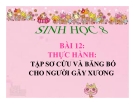 Bài giảng Sinh học 8 bài 12: Thực hành tập sơ cứu và băng bó cho người gãy xương