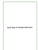 Quyết định số 1339/QĐ-UBND 2013